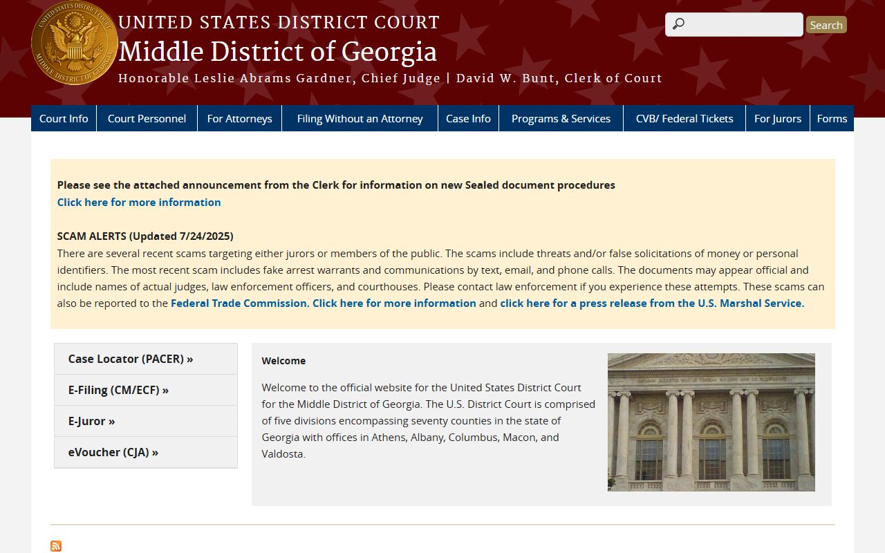 Pulaski County court dockets Middle District of Georgia district court