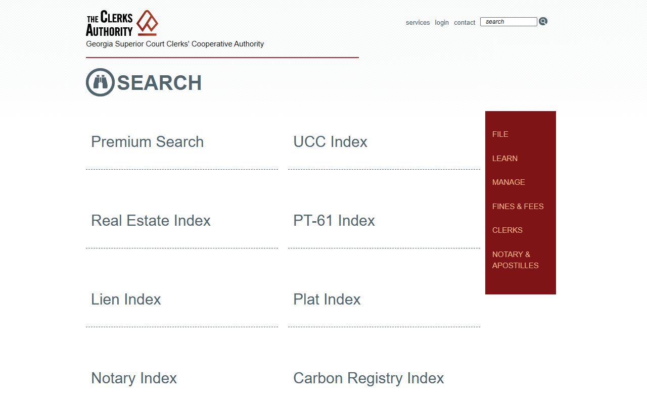 Pulaski County court records GSCCCA statewide search categories