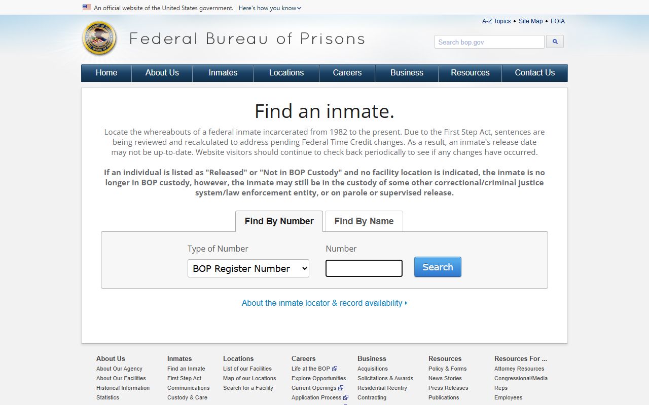 Pulaski County inmate records federal inmate locator distinction