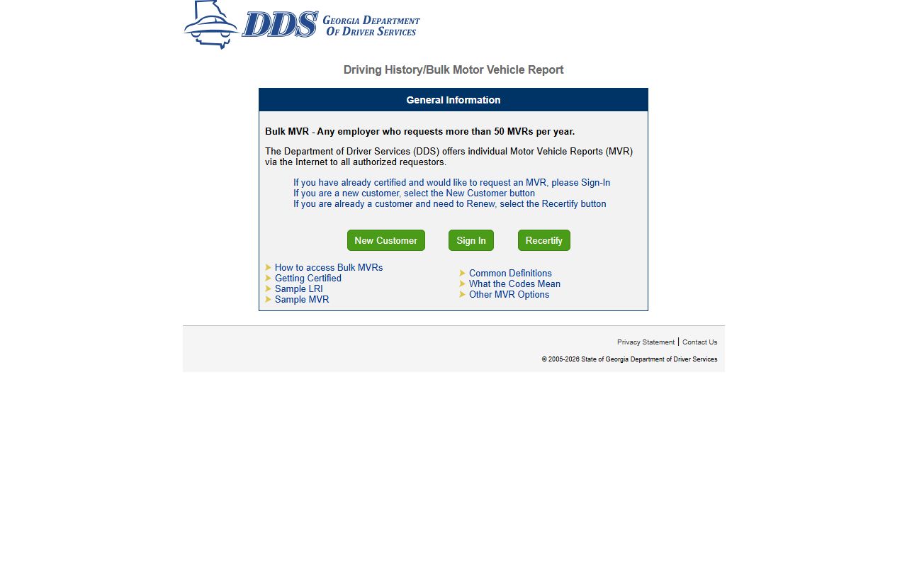 Pulaski County traffic court records Georgia DDS online MVR system